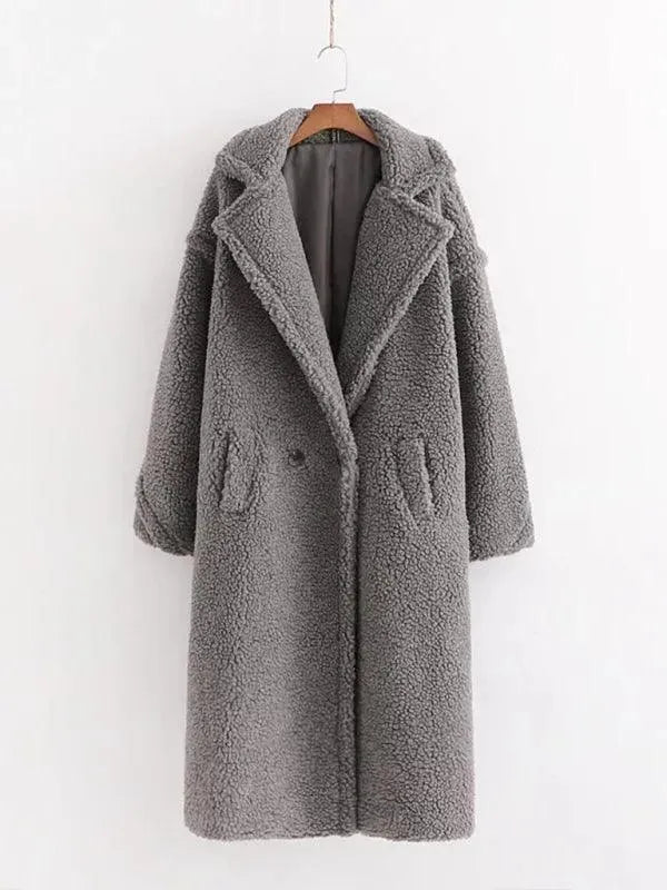 Manteau d'hiver femme chaud doublé de fourrure