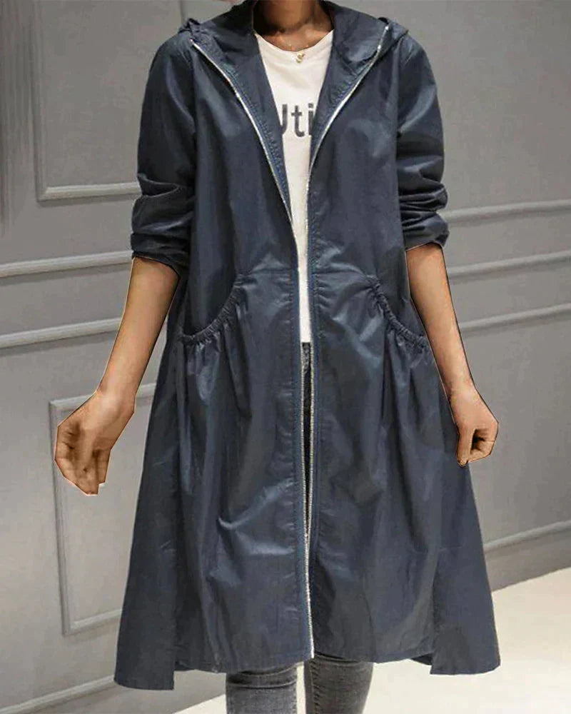 Veste imperméable femme Longueur genou Coupe ample