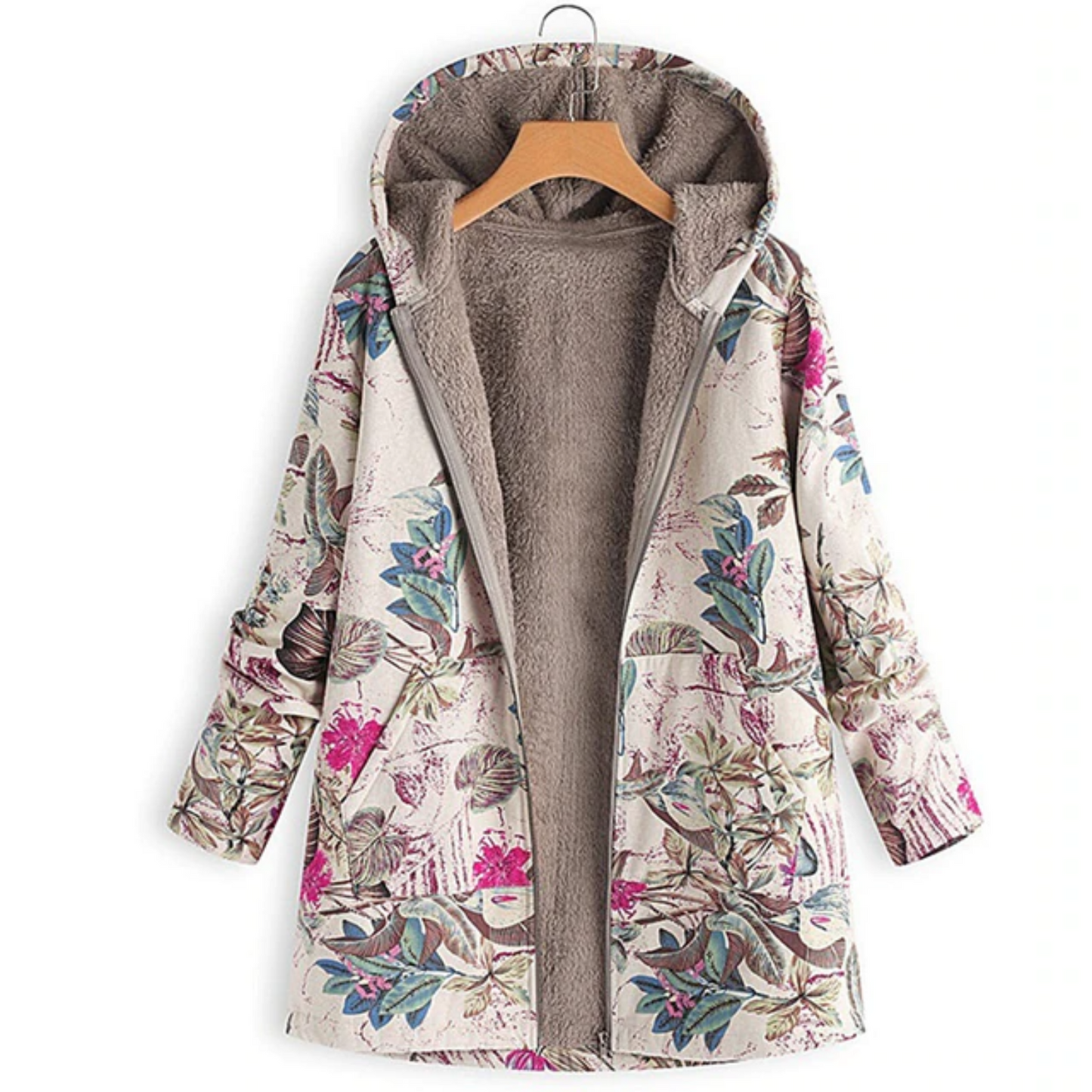 Veste femme élégante Motif floral Chaude