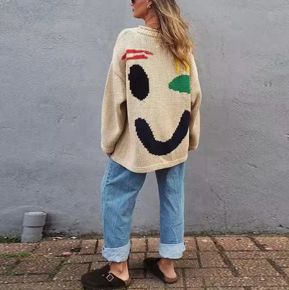 Pull en maille oversize en coton confortable