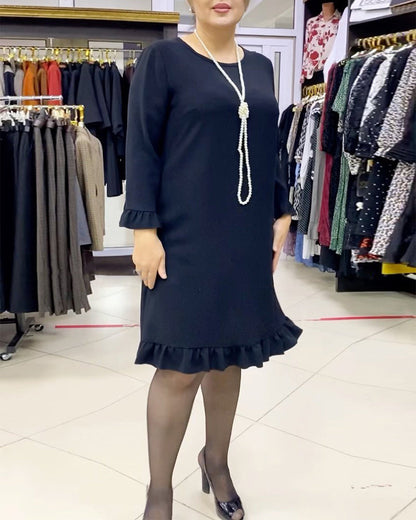 Patchwork Sommerkleid mit Rüschen - IdealeKleiden