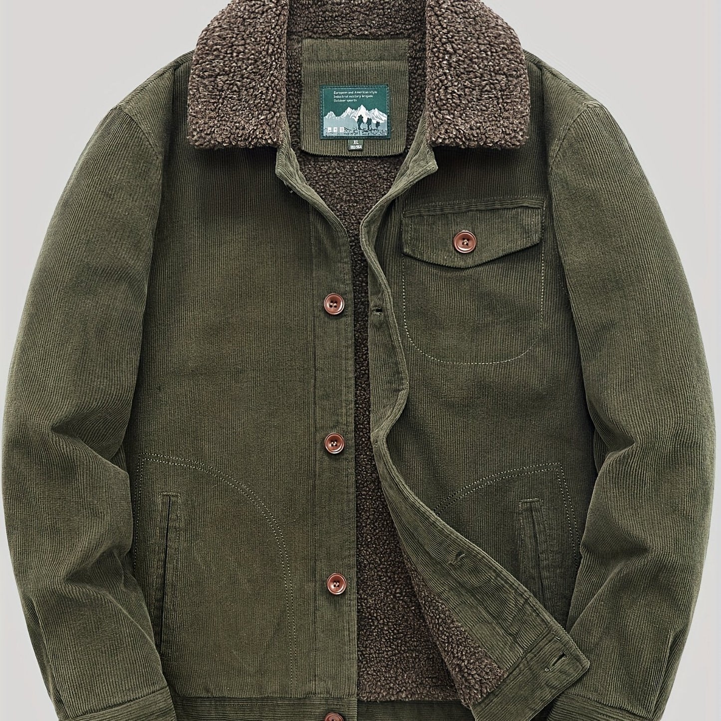 Gilet polaire homme boutons chaud élégant
