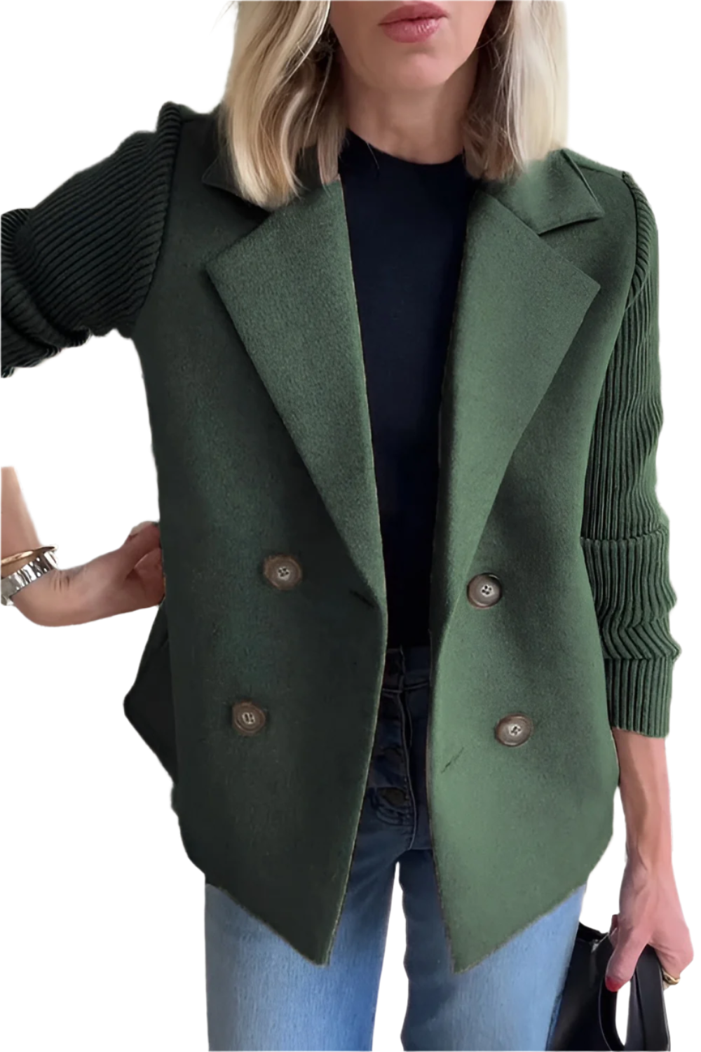 Blazer élégant en laine végétalienne pour femme