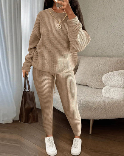 Elegantes Zweiteiliges Outfit Rundhals Ausschnitt - IdealeKleiden