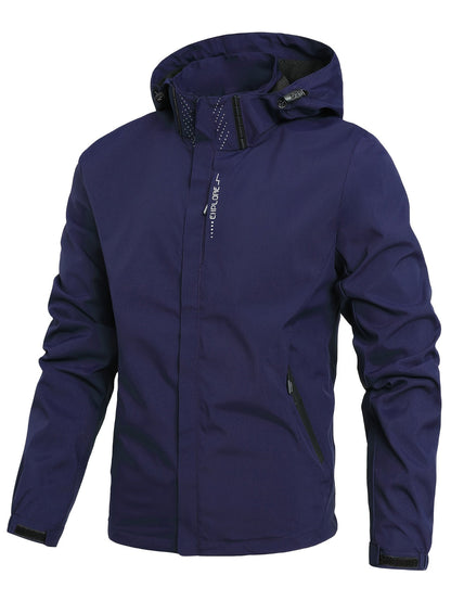 Herren Windbreaker Kapuzenjacke Sportlich - IdealeKleiden