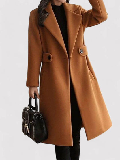 Manteau d'hiver chaud pour femme en laine avec ceinture