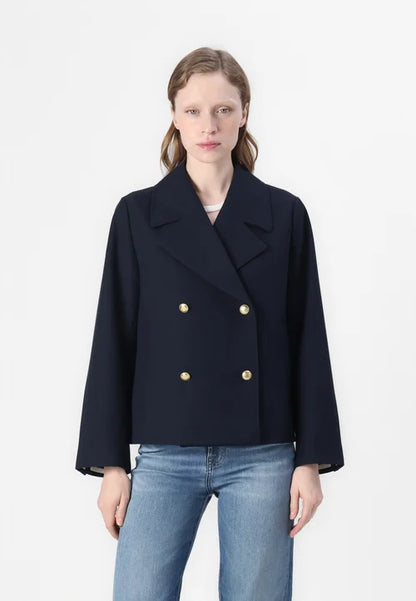 Trench-coat long manches longues classique pour femme
