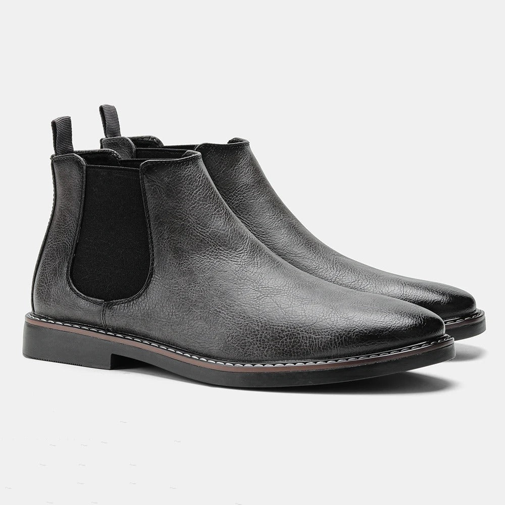 Bottes élégantes pour hommes à fermeture éclair latérale