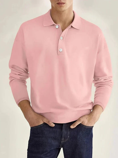 Polo à manches longues moderne pour homme