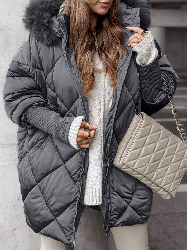 Veste classique pour femme à capuche en coton