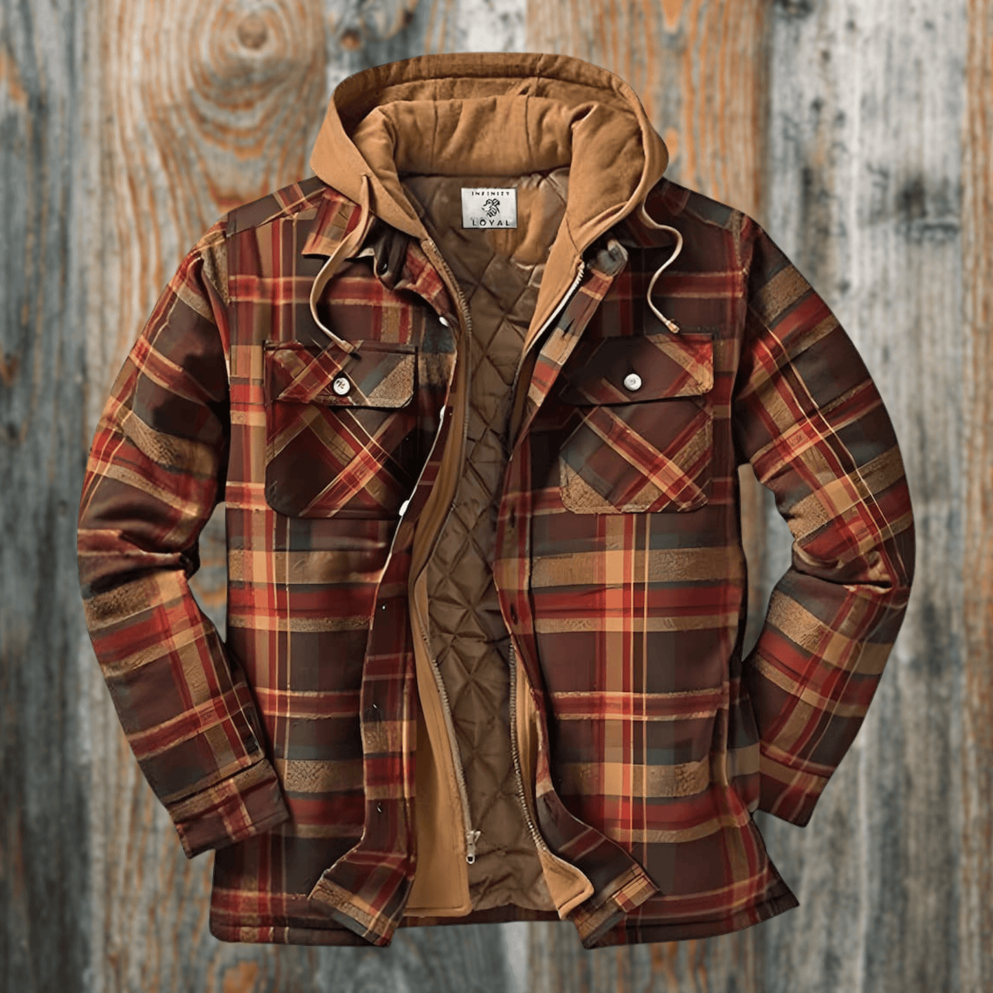 Veste à carreaux pour hommes Printemps Automne Coupe