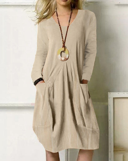 Robe pratique avec poches pour femme