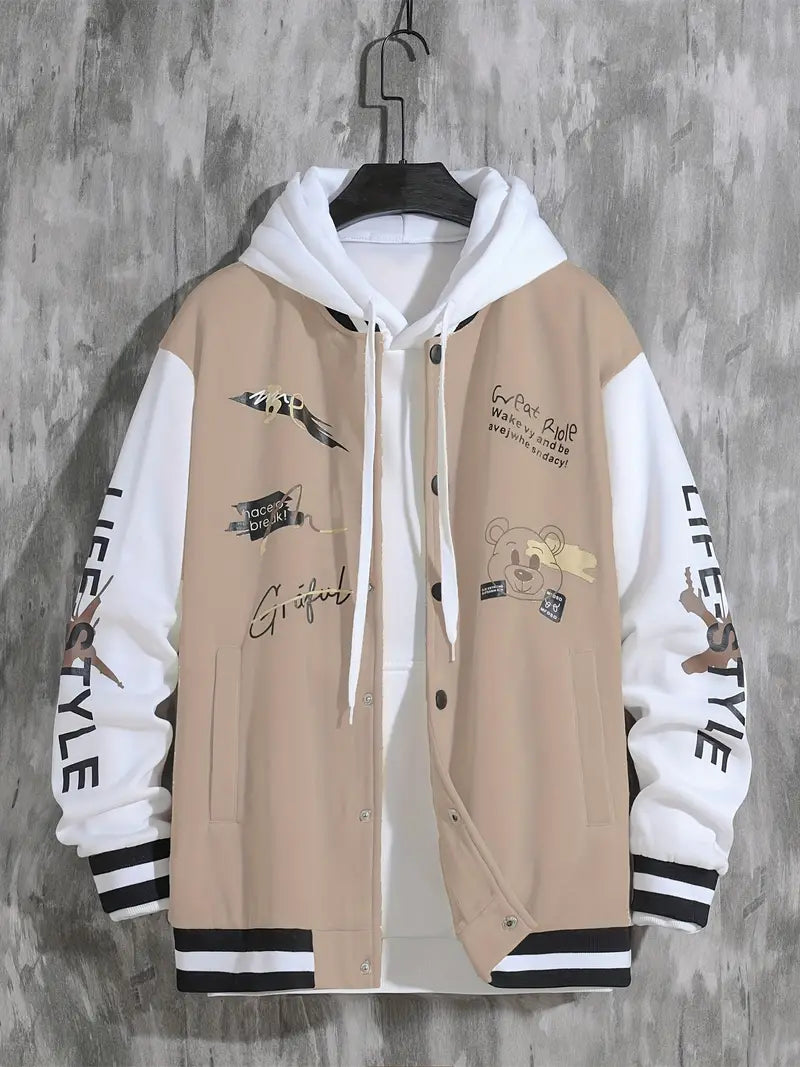 Blouson de baseball décontracté pour homme Sportif Décontracté