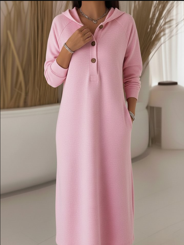Kapuzenkleid Lässig Lockere Mode - IdealeKleiden