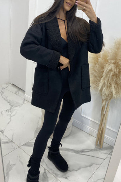 Veste courte Sherpa moderne pour femme