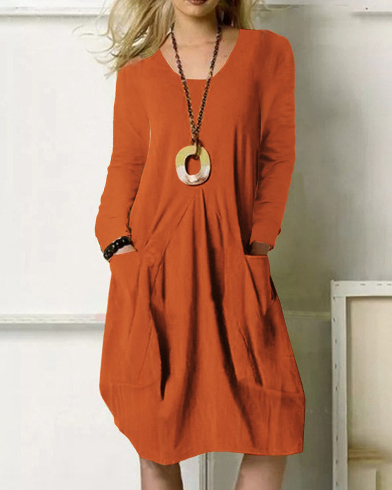 Robe pratique avec poches pour femme