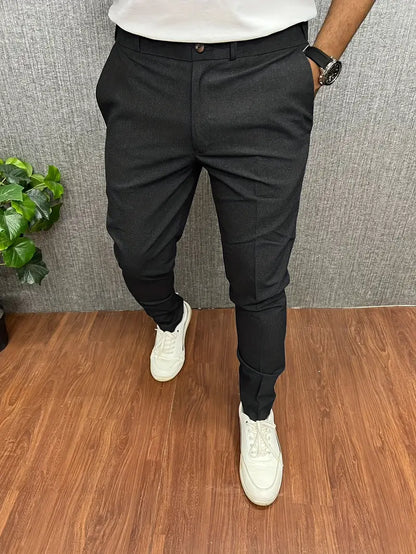 Pantalon de costume semi-formel pour homme, élégant