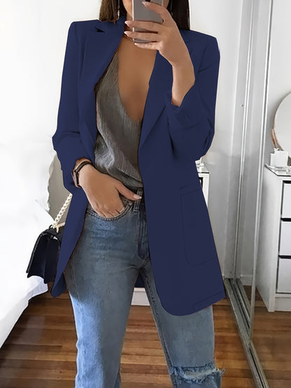 Blazer long élégant pour femme, moderne, pour le bureau
