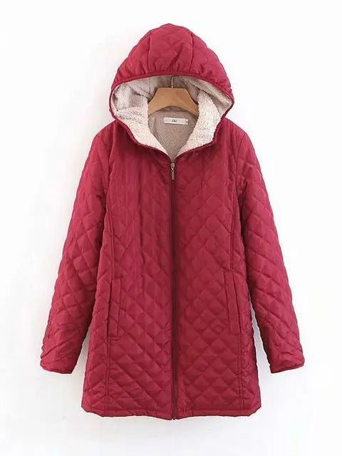 Doudoune femme chaude à capuche