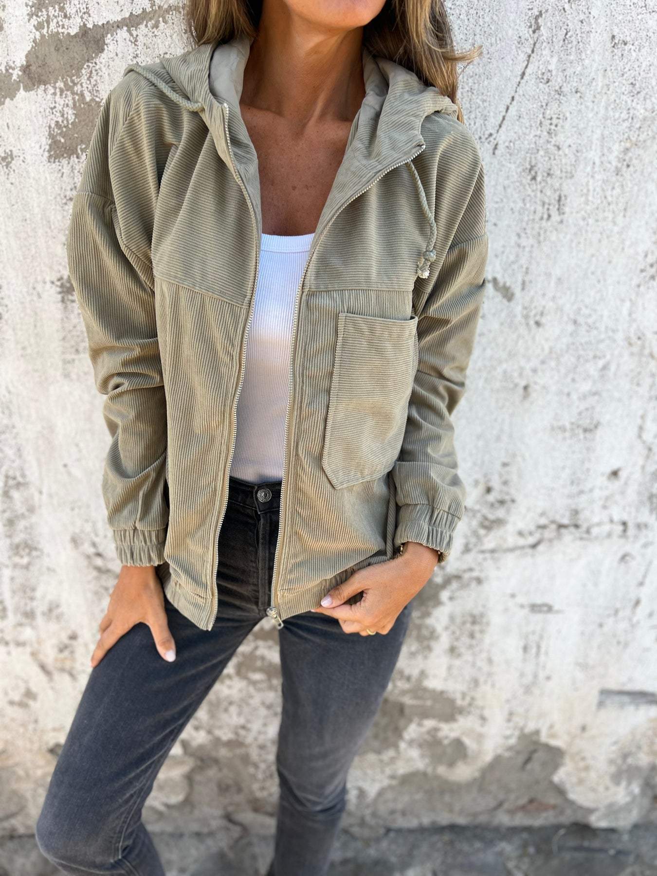 Veste de loisirs pratique Capuche Fermeture éclair