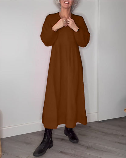 Robe de soirée élégante Col en V Manches longues