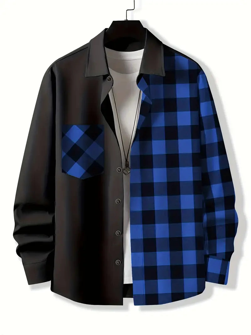 Chemise à carreaux homme style moderne