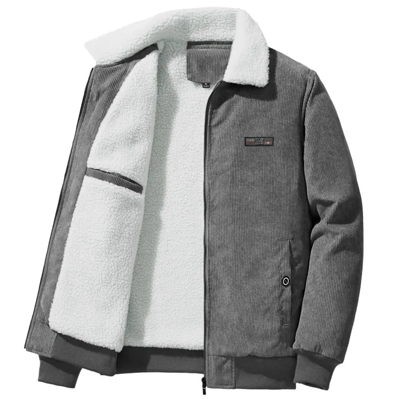 Manteau d'hiver homme Côtes Polaire Isolation Col montant