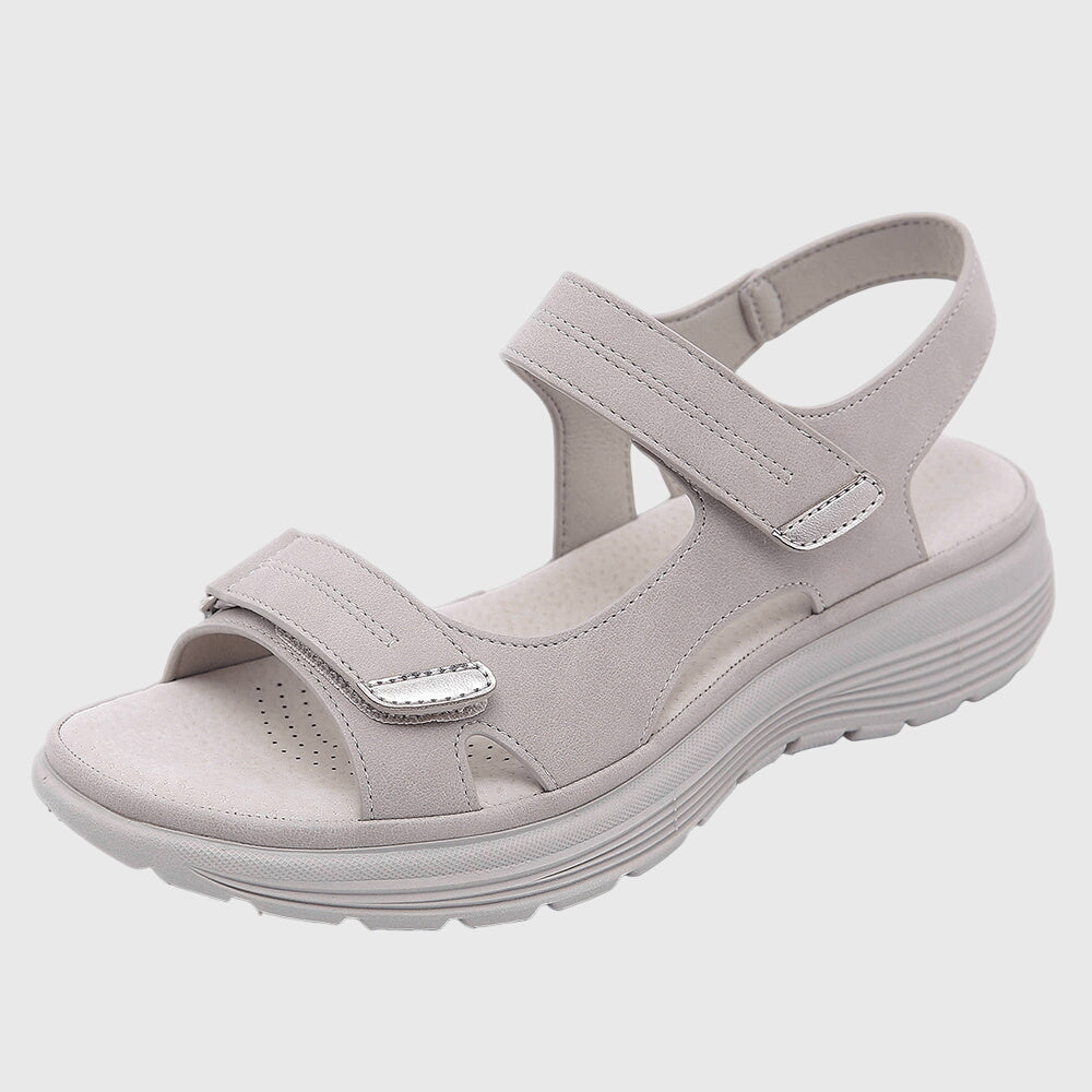 Sandales Femme Bout Ouvert Fines Fermeture Scratch