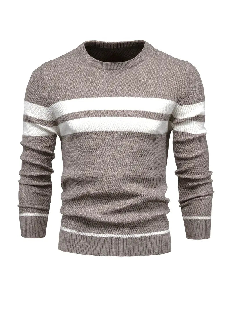 Pull-over homme motif rayé moderne