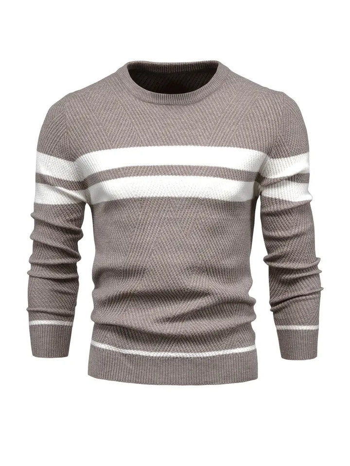 Pull-over homme motif rayé moderne