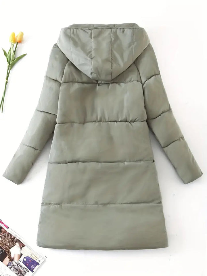 Kapuzenmantel Damen Modern Warme Winterjacke - IdealeKleiden