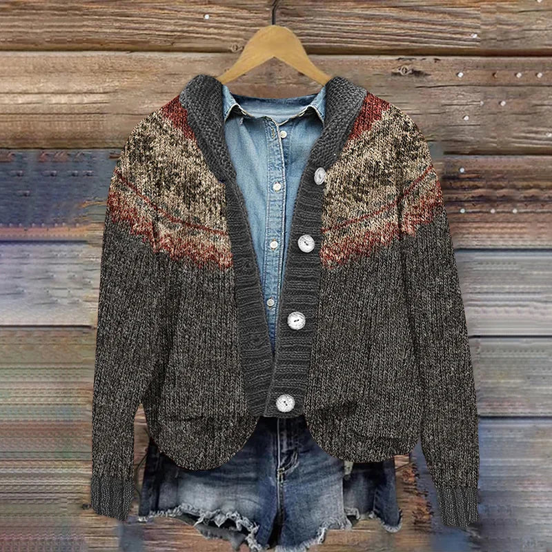 Mia - Cozy Tribal-Cardigan Damen - IdealeKleiden