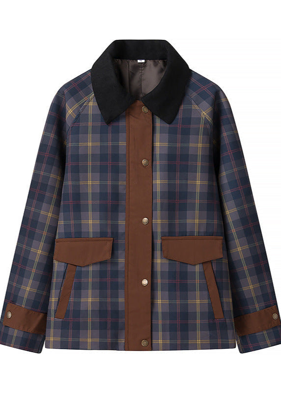 Veste oversized à carreaux grandes tailles