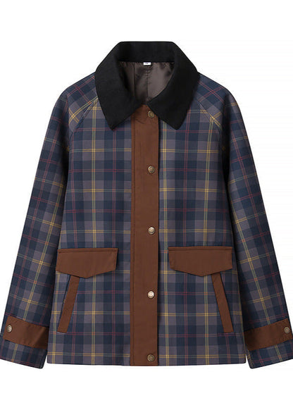 Veste oversized à carreaux grandes tailles