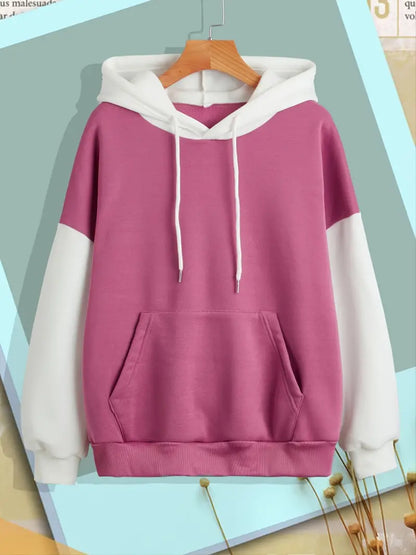 Sweat à capuche homme tendance, couleurs contrastées