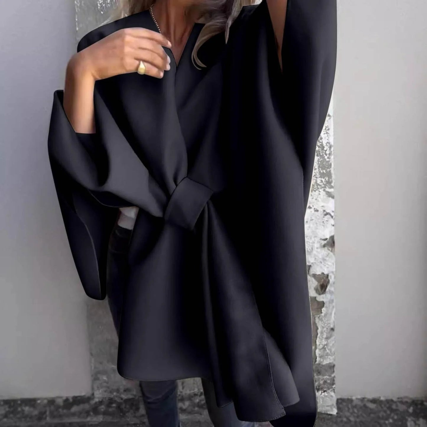 Cardigan long femme Manches chauve-souris Élégant
