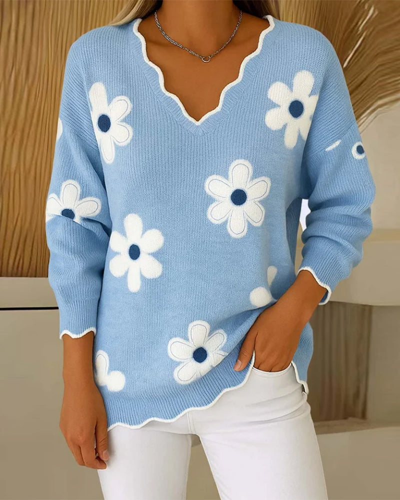 Robe Jacquard tendance Col en V élégant