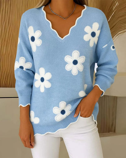 Robe Jacquard tendance Col en V élégant