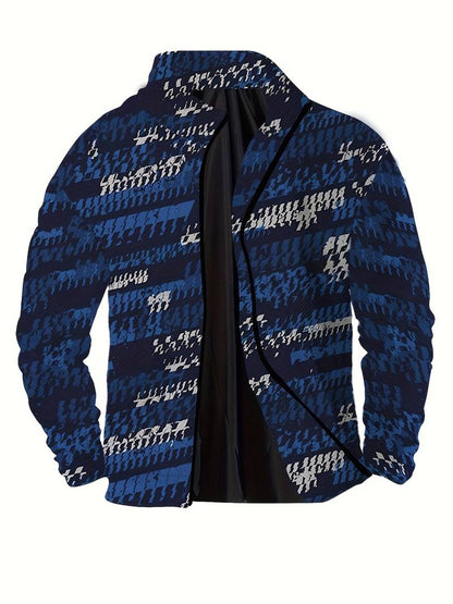 Blouson en cuir pour homme, style vintage, avec fermeture éclair