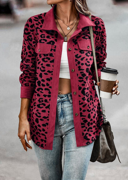 Veste Léopard Femme Printemps Tendance Haut de Gamme