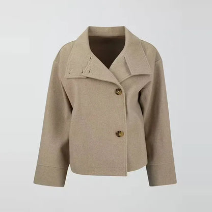 Manteau d'hiver femme double boutonnage design élégant