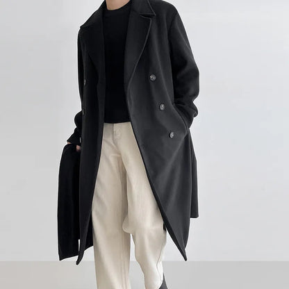 Manteau d'hiver mi-long élégant pour homme