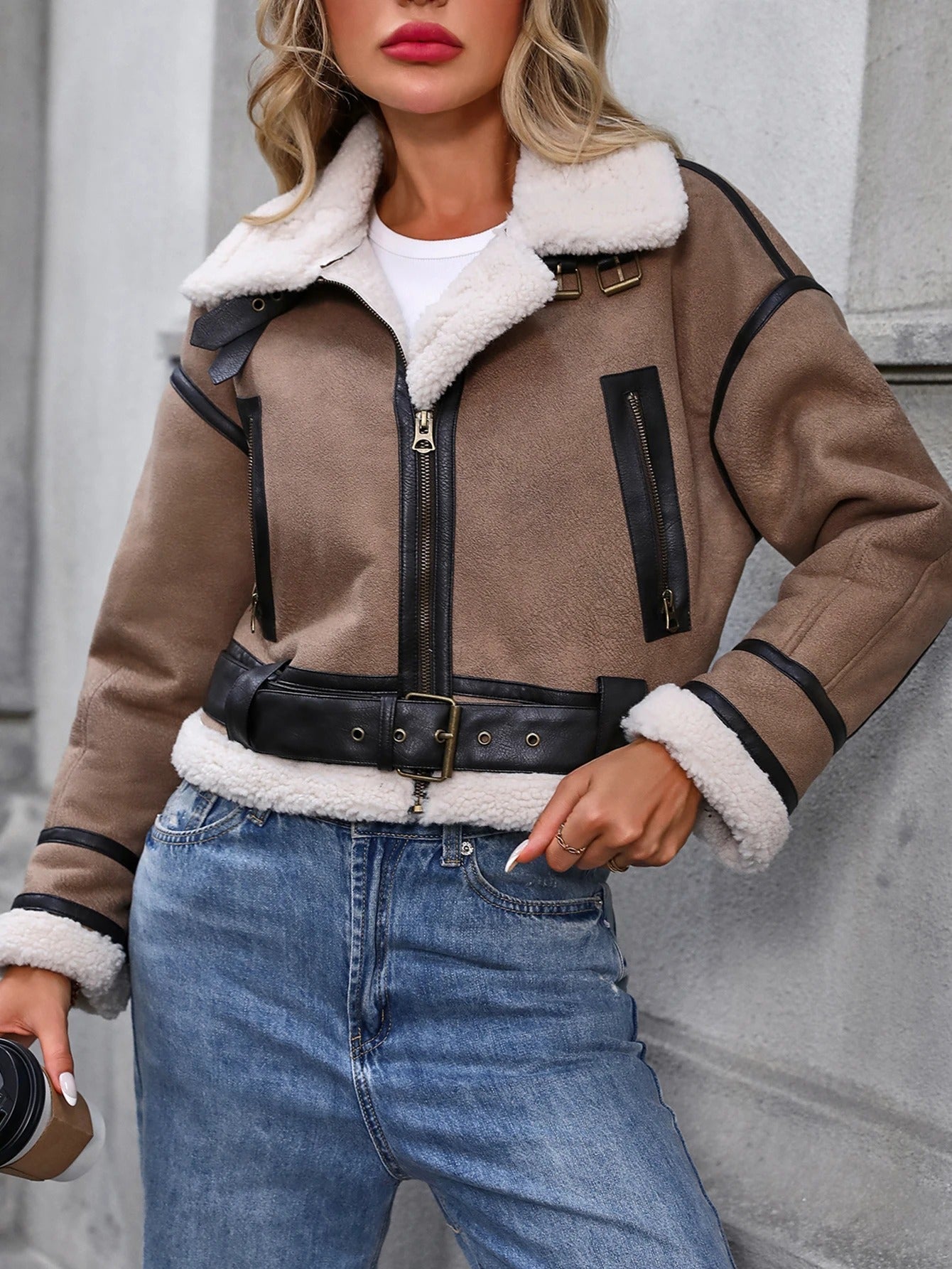 Weiches Samtjacke Kurz Modern - IdealeKleiden