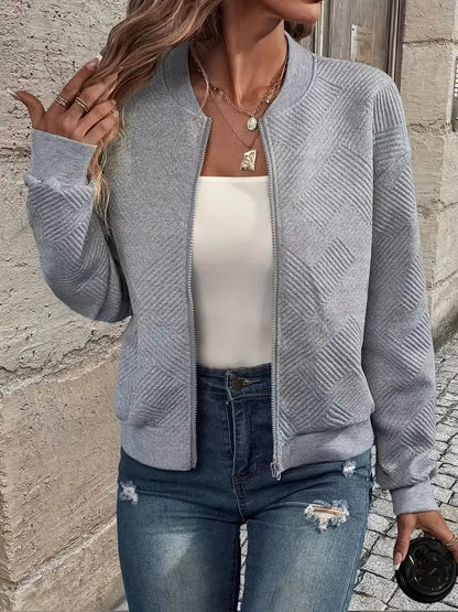 Cardigan femme coupe moderne zippé