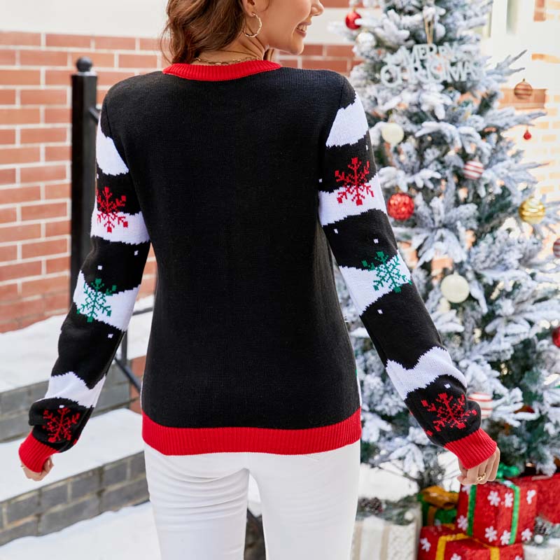 Weihnachtsstrickpullover Mit Festlichem Design - IdealeKleiden