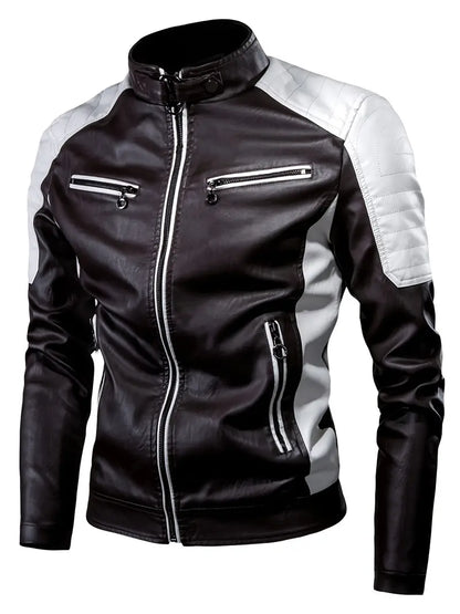 Matthew - Blouson de moto en cuir élégant