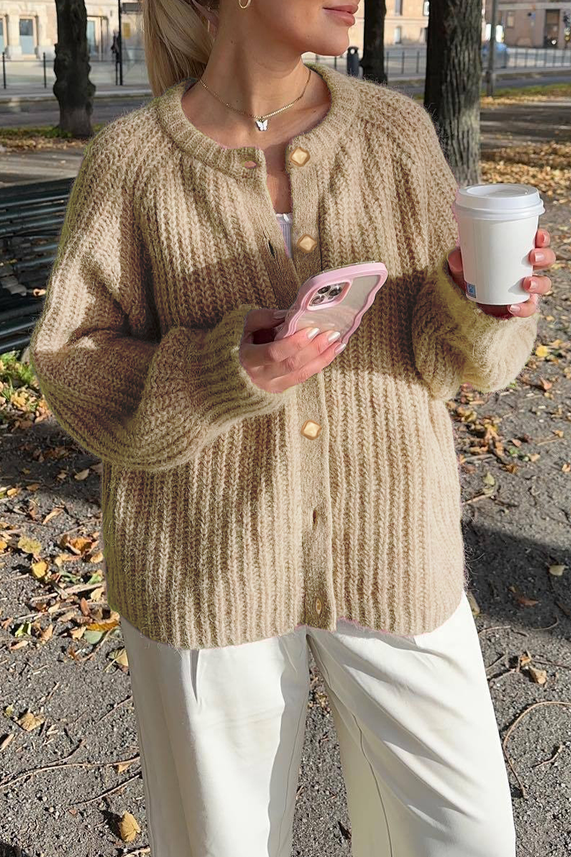 Pull en maille décontracté col rond femme