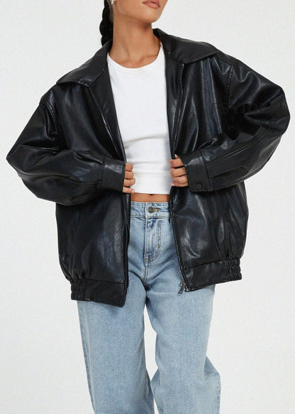 Blouson de cuir style locomotive cool