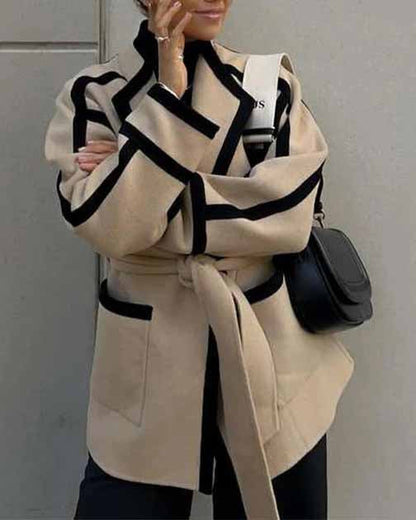 Veste d'extérieur décontractée Moderne Laçage