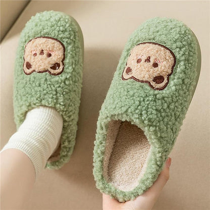 Chaussons en peluche douce en forme d'animaux